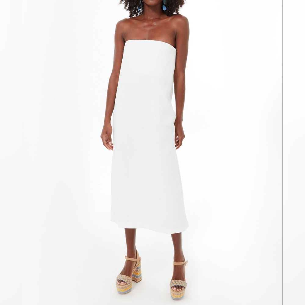 NWT Tuckernuck Strapless Ivory Crepe Marin Dress